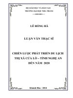 chiến lược phát triển du lịch thị xã cửa lò – tỉnh nghệ an đến năm 2020