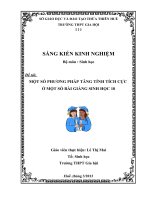 sáng kiến kinh nghiệm sinh học một số phương pháp tăng tính tích cực ở một số bài giảng sinh học 10