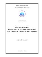 giải pháp phát triển kinh tế hợp tác xã trong nông nghiệp tỉnh kiên giang trong giai đoạn hiện nay