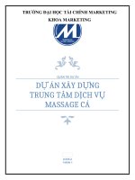tiểu luận môn quản trị dự án dự án xây dựng trung tâm dịch vụ massage cá