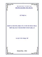 định vị thương hiệu sữa tươi th true milk trên địa bàn thành phố vinh nghẹ an