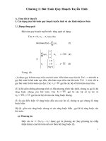 Tài liệu ôn thi môn Quy hoạch tuyến tính