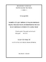 nghiên cứu quy trình cắt mạch chitosan trạng thái rắn bằng hydroperoxit để sản xuất chitosan có phân tử lượng thấp