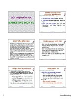 bài giảng môn học marketing dịch vụ chương 1 giới thiệu về môn học marketing dịch vụ