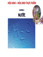 bài giảng hoá sinh-hoá sinh thực phẩm về nước