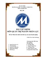 tiểu luận quản trị nhân sự  phân tích chính sách đào tạo của một doanh nghiệp