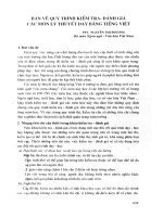 bàn về quy trình kiểm tra đánh giá các môn lý thuyết dạy bằng tiếng việt