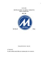 tiểu luận môn quản trị chiêu thị sự thay đổi trong việc gắn kết với khách hàng