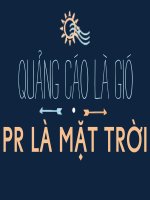 báo cáo tiểu luận môn quản trị chiêu thị quảng cáo là gió pr là mặt trời