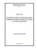 giải pháp nhằm đẩy mạnh hoạt động marketing cho ngành dệt may công ty tnhh tm khatoco