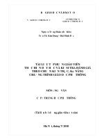 TÀI LIỆU tập HUẤN GIÁO VIÊN THỰC HIỆN dạy học và KIỂM TRA ĐÁNH GIÁ THEO CHUẨN KIẾN THỨC, kỹ NĂNG CHƯƠNG TRÌNH GIÁO dục PHỔ THÔNG