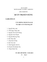 tiểu luận môn quản trị bán hàng văn phòng phẩm wallis xác định vai trò bán hàng mới