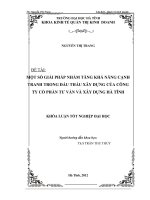 một số giải pháp nhằm tăng khả năng cạnh tranh trong đấu thầu xây dựng của công ty cổ phần tư vấn và xây dựng hà tĩnh