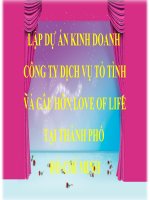 báo cáo tiểu luận lập dự án kinh doanh công ty dịch vụ tỏ tình cầu hôn  love of life tại tp. hồ chí minh