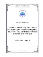 xây dựng chiến lược phát triển của tổng công ty công nghiệp hóa chất mỏ - vinacomin đến năm 2020 tầm nhìn đến năm 2030