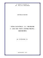 nâng cao năng lực cạnh tranh của điểm đến du lịch nha trang – khánh hòa