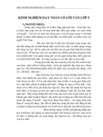 sáng kiến kinh nghiệm kinh nghiệm dạy toán có lời văn lớp 5