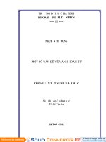 khóa luận tốt nghiệp một số vấn đề về vành hoán tử