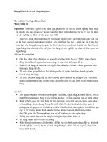 Bảng phân tích vai trò các phòng ban