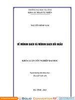 khóa luận tốt nghiệp về môđun baer và môđun baer đối ngẫu