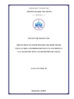một số nhân tố ảnh hƣởng đến việc hình thành  tập lựa chọn (consideration set) các sản phẩm cá  của ngƣời tiêu dùng tại thành phố nha trang
