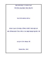 đào tạo cán bộ, công chức hải quan hà tĩnh đáp ứng yêu cầu hội nhập quốc tế