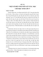 skkn một số BIỆN PHÁP rèn kĩ NĂNG đọc CHO học SINH lớp 4