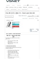 C c++bài 10 – danh sách liên kết