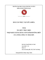 ðề Tài: TỔ CHỨC THỰC HIỆN NHẬP KHẨU HÀNG BẰNG CONTAINER ðƯỜNG BIỂN CỦA TỔNG CÔNG TY THÁI SƠN