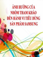 báo cáo tiểu luận hàng vi khách hàng phân tích ảnh hưởng của nhóm tham khảo đến hành vi tiêu dùng sản phẩm điện thoại samsung