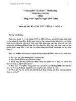 tiểu luận môn marketing căn bản các yếu tố về nhãn hiệu th true milk