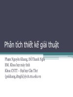 Phân tích thiết kế giải thuật