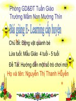 slide bài giảng đề tài hướng dẫn một số trò chơi mới