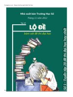 tạp chí lộ đề bám sát đề thi đại học MÔN TOÁN HAY