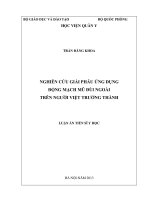 Nghiên cứu giải phẫu ứng dụng động mạch mũ đùi ngoài trên người Việt trưởng thành