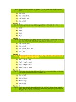 Trắc nghiệm hoá đại cương