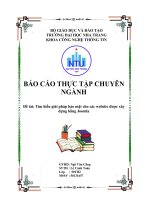 Đề tài: Tìm hiểu giải pháp bảo mật cho các website được xây dựng bằng Joomla