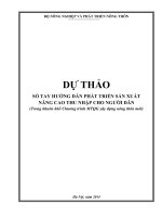 dự thảo sổ tay hƣớng dẫn phát triển sản xuất nâng cao thu nhập cho ngƣời dân