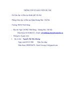 dạy học chủ đề tích hợp kiến thức các môn học vật lý, địa lý, toán học, sinh học, giáo dục bảo vệ môi trường qua b