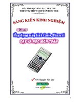 SKKN  ỨNG DỤNG CASIO  VINACAL  TRONG GIẢNG DẠY TOÁN