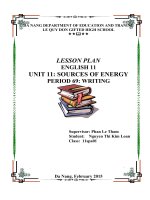 Giáo án Unit11 writing english11