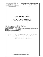 chương trình giáo dục đại học chuyên nghành thiết kế tàu thuỷ