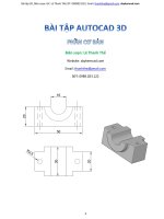 Bài tập autoCAD 3D 2013