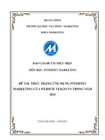thực trạng ứng dụng internet marketing của website yesgo.vn trong năm 2014