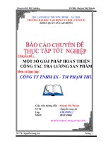 Khóa luận tốt nghiệp một số giải pháp hoàn thiện hình thức công tác trả lương theo sản phẩm tại công ty trách nhiệm hữu hạn sản xuất thương mại pham thu