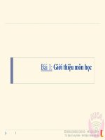 Bài 1 Nhập môn Cơ sở dữ liệu