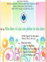 báo cáo tiểu luận môn công nghệ chế biến rau quả nha đam và các sản phẩm từ nha đam
