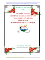 CÁC BƯỚC TỔ CHỨC  CHUYÊN ĐỀ SINH HOẠT CHUYÊN MÔN  THEO NGHIÊN CỨU BÀI HỌC  VÀ HỒ SƠ  LƯU   MÔN CHÍNH TẢ LỚP 5 CẤP TIỂU HỌC.