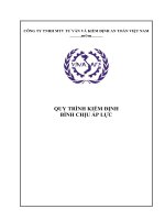 QUY TRÌNH KIỂM ĐỊNH BÌNH CHỊU ÁP LỰC