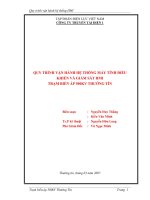 QUY TRÌNH VẬN HÀNH HỆ THỐNG MÁY TÍNH ĐIỀU KHIỂN VÀ GIÁM SÁT HMI TRẠM BIẾN ÁP 500KV THƯỜNG TÍN